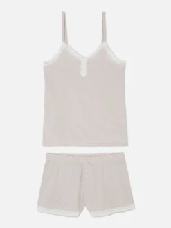 Femme Primark Ensembles Pyjamas|Ensemble Caraco Et Short De Pyjama à Dentelle