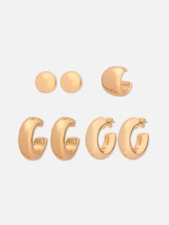 Femme Primark Bijoux|Ensemble Créoles Et Ear Cuffs