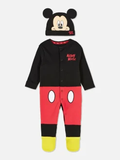 Primark Ensembles Et Tenues|Grenouillères Et Gigoteuses|Ensemble Grenouillère Et Bonnet Disney Mickey Mouse