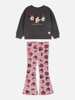 Enfant Primark Ensembles Et Tenues|Ensemble Haut à Col Ras-du-cou Et Legging Disney Minnie Mouse