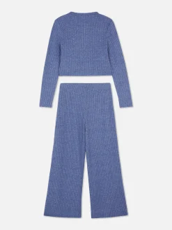 Enfant Primark Ensembles Et Tenues|Ensemble Haut Côtelé à Manches Longues Et Legging