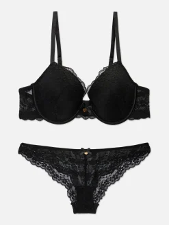 Femme Primark Ensembles Lingerie|Ensemble Soutien-gorge Moulé Et Culotte En Dentelle