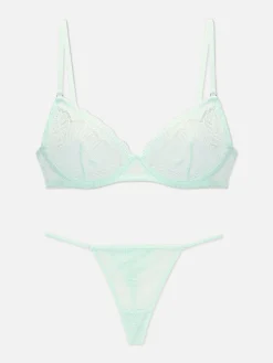 Femme Primark Ensembles Lingerie|Ensemble Soutien-gorge Non Rembourré Et String En Dentelle