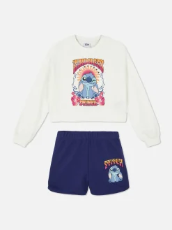 Enfant Primark Ensembles Et Tenues|Sweats À Capuche Et Sweat-Shirts|Ensemble Sweat-shirt Et Short Disney Stitch