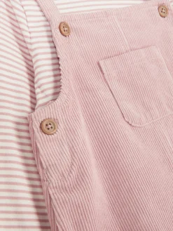 Primark Ensembles Et Tenues|Ensemble T-shirt Rayé Et Robe Chasuble En Velours