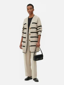 Femme Primark Pulls Et Gilets|Gilet Long à Rayures