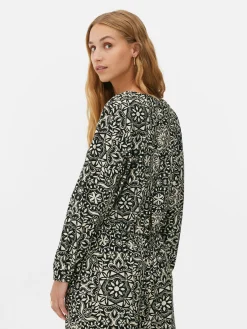 Femme Primark Chemises Et Blouses|Haut à Manches Longues Avec Cordon De Serrage à Coordonner