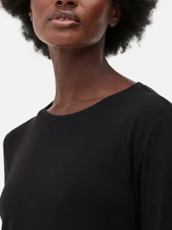 Femme Primark Hauts Et T-Shirts|Haut à Manches Longues Et à Ourlet Arrondi