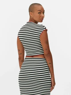 Femme Primark Vêtements Gothiques|Tout Halloween|Haut à Rayures Beetlejuice X Colleen Atwood à Coordonner