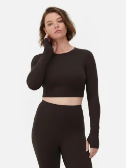 Femme Primark Vêtements De Sport|Haut Court De Sport à Manches Longues En Tissu Ultra-doux Rita Ora