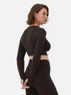 Femme Primark Vêtements De Sport|Haut Court De Sport à Manches Longues En Tissu Ultra-doux Rita Ora