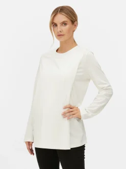 Femme Primark Hauts Et T-Shirts|Haut De Maternité Cache-cœur à Manches Longues