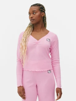 Femme Primark Hauts De Pyjama|Haut De Pyjama En Pointelle Hello Kitty