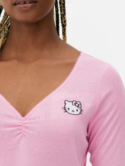 Femme Primark Hauts De Pyjama|Haut De Pyjama En Pointelle Hello Kitty