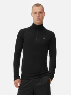 Homme Primark Vêtements De Sport|Hauts Et T-Shirts|Haut De Sport à Manches Longues Et Col Zippé