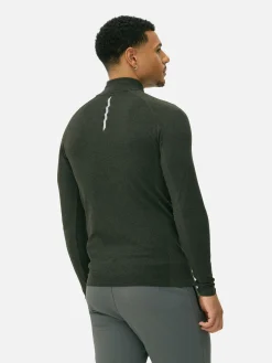 Homme Primark Vêtements De Sport|Hauts Et T-Shirts|Haut De Sport à Manches Longues Et Col Zippé