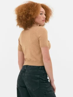 Femme Primark Pulls Et Gilets|Haut En Maille Fine à Col Et Manches Courtes