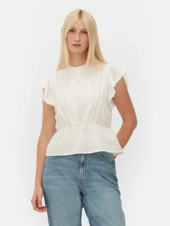 Femme Primark Chemises Et Blouses|Haut Sans Manches En Broderie Anglaise