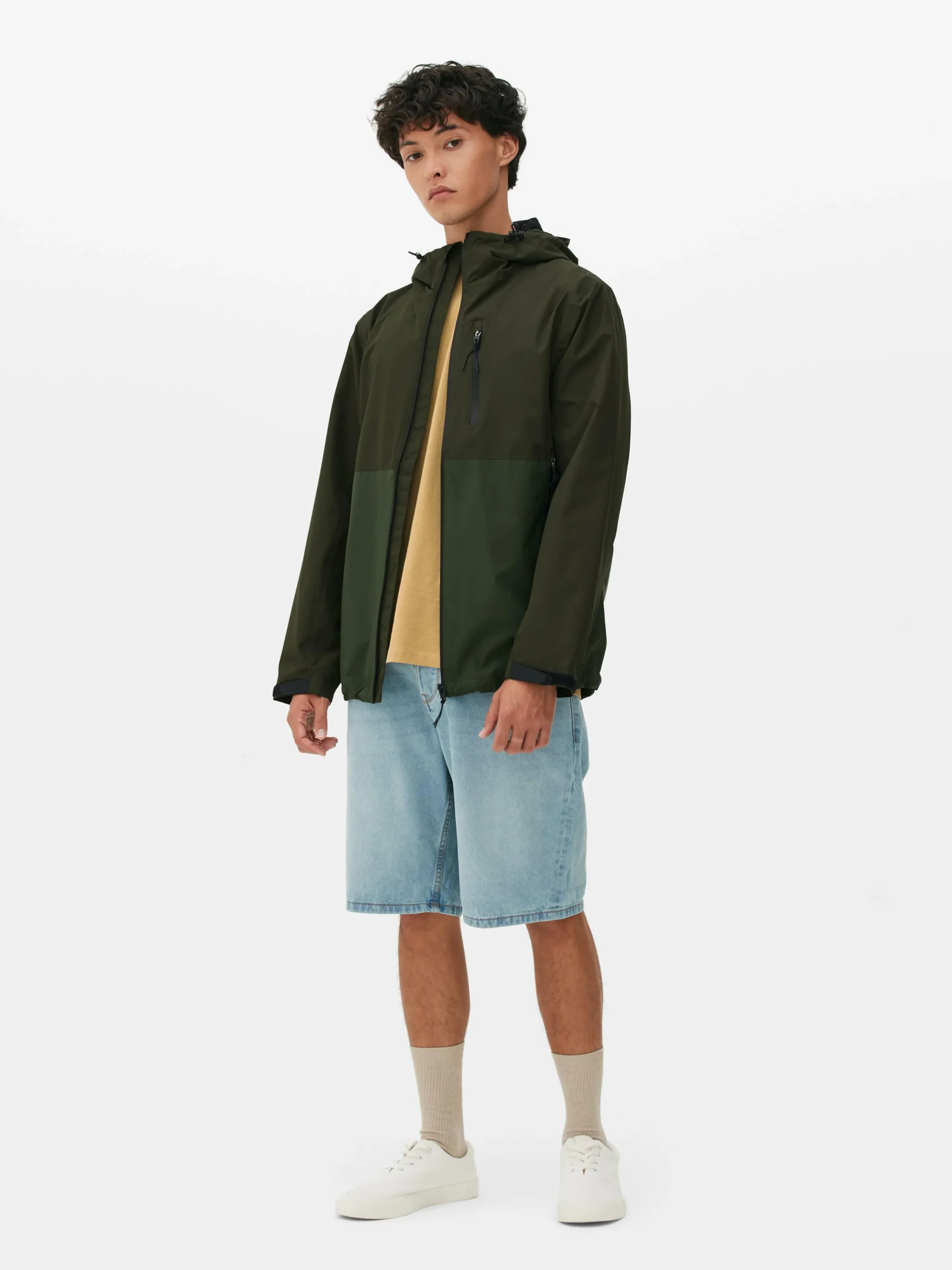 Homme Primark Manteaux Et Vestes|Imperméable Color Block à Poches Multiples