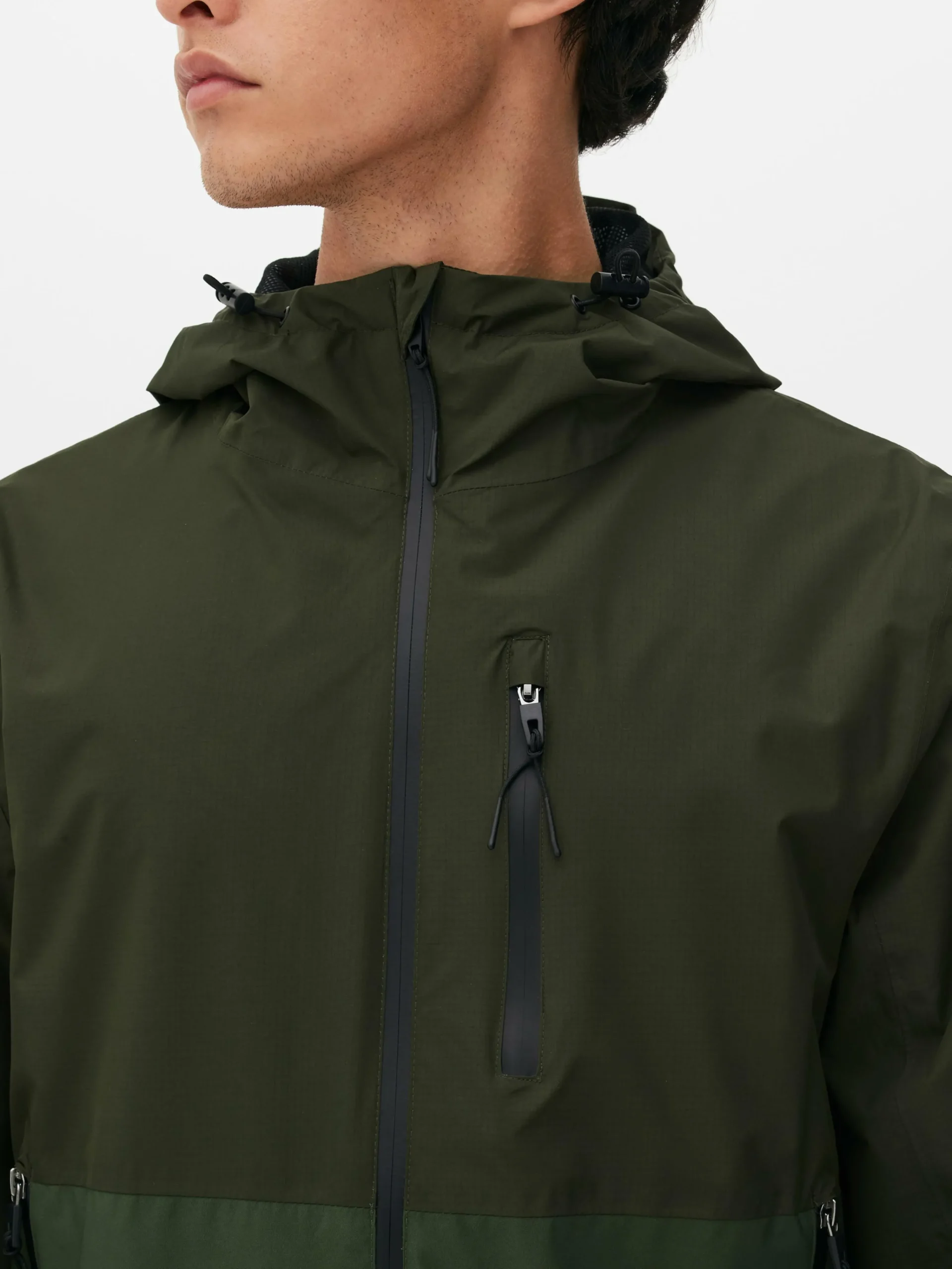 Homme Primark Manteaux Et Vestes|Imperméable Color Block à Poches Multiples