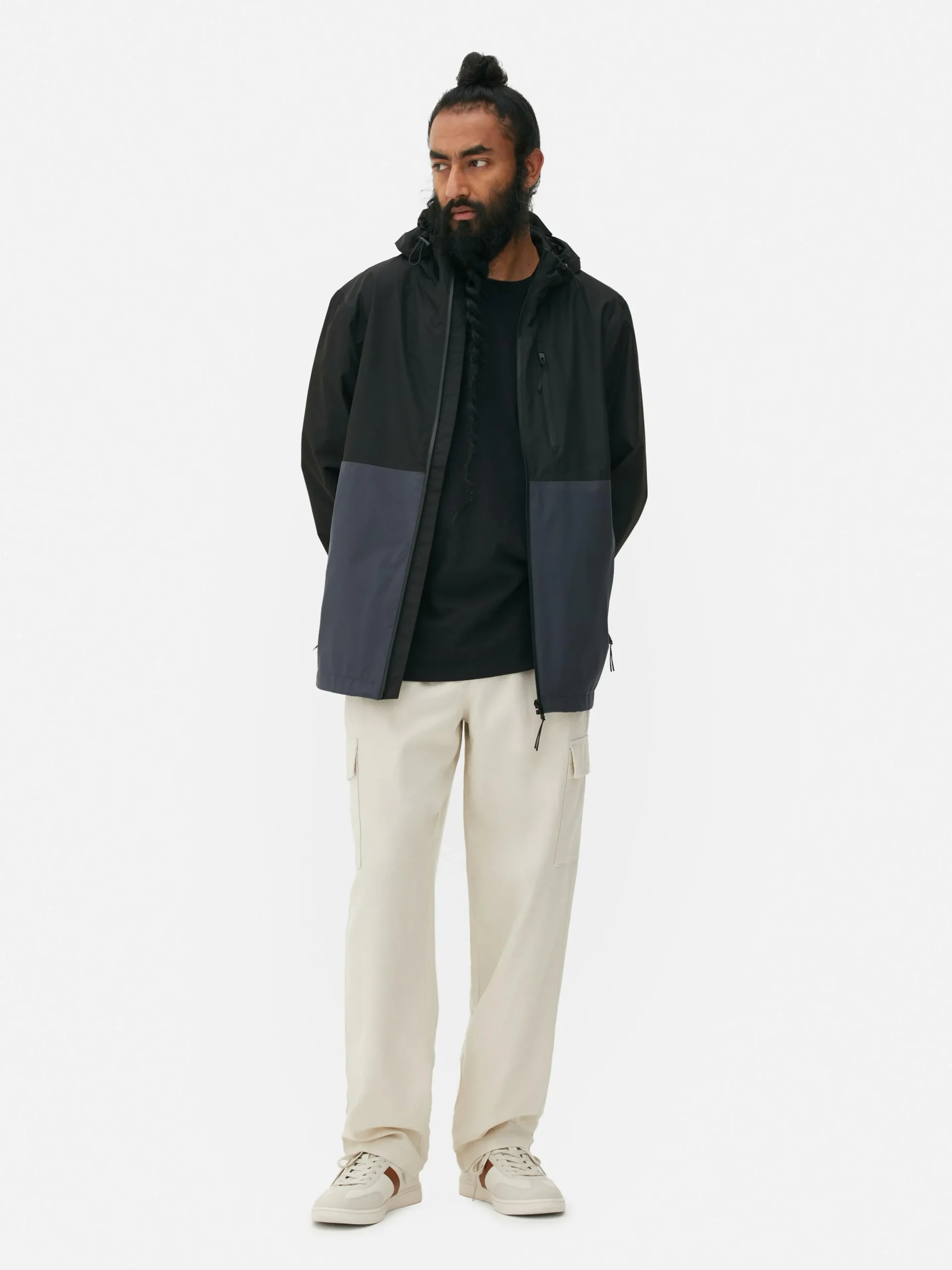 Homme Primark Manteaux Et Vestes|Imperméable Color Block à Poches Multiples