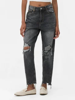 Femme Primark Jean|Denim|Jean Mom En Denim Déchiré