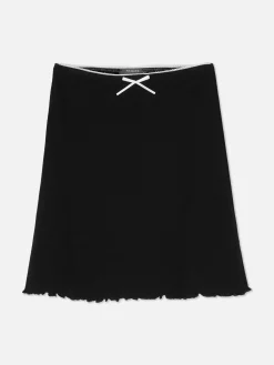 Enfant Primark Jupes|Jupe Côtelée à Bord Ondulé