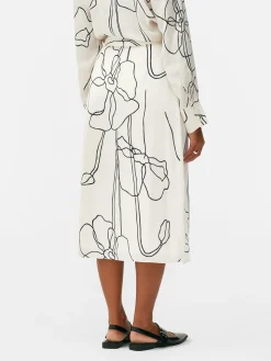 Femme Primark Jupes|Jupe Portefeuille Mi-longue Graphique à Coordonner