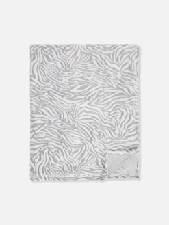 Primark Couvertures Et Jetés De Lit|Large Couverture à Imprimé Zèbre