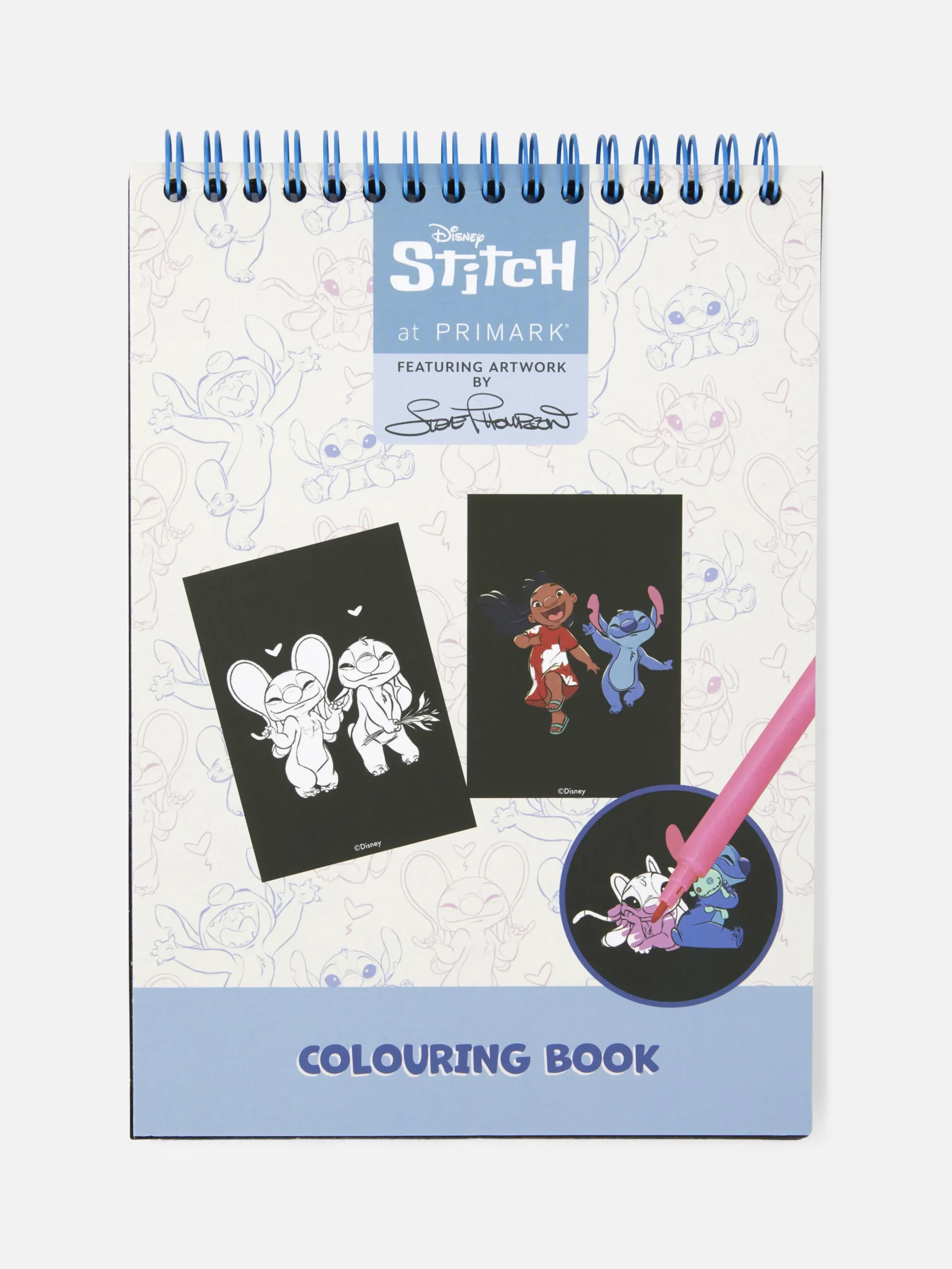 Enfant Primark Loisirs Creatifs|Livre De Coloriage En Velours Disney Stitch