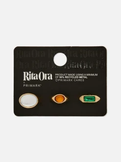 Femme Primark Bijoux|Lot De 3 Bagues épaisses à Fausses Gemmes Rita Ora