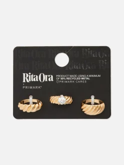 Femme Primark Bijoux|Lot De 3 Bagues Striées à Superposer Rita Ora