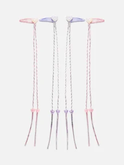 Enfant Primark Accessoires Cheveux|Lot De 4 Barrettes Cœurs à Breloques Tressées