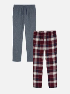 Homme Primark Pyjamas|Lot De 2 Bas De Pyjama Brossés
