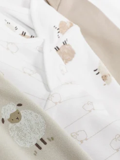 Primark Bodies Et Debardeurs|Lot De 5 Bodys à Manches Longues à Motif Mouton