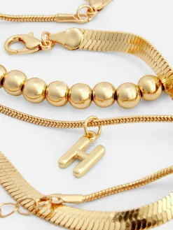 Femme Primark Bijoux|Lot De 3 Chaînes De Cheville Infinité Et Initiale