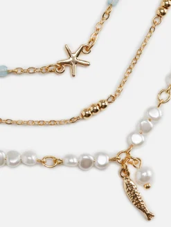 Femme Primark Bijoux|Lot De 3 Chaînes De Cheville à Motifs Bord De Mer