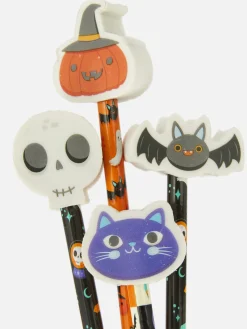 Primark Déco Et Friandises D'Halloween|Accessoires Halloween|Lot De 6 Crayons Avec Gommes Halloween