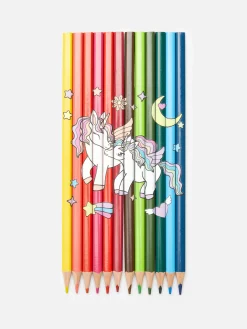 Enfant Primark Crayons De Couleur|Lot De 12 Crayons De Couleur Licorne