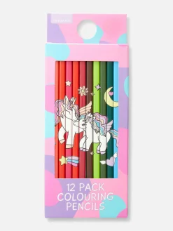 Enfant Primark Crayons De Couleur|Lot De 12 Crayons De Couleur Licorne