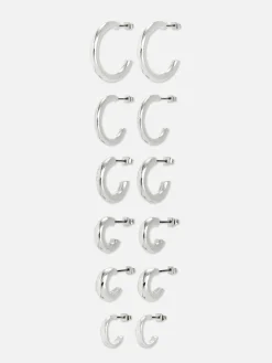 Femme Primark Bijoux|Lot De 6 Créoles épaisses