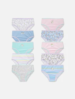 Enfant Primark Sous-Vêtement|Lot De 10 Culottes Graphiques à Motif Licorne
