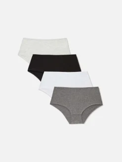 Femme Primark Culotte|Lot De 4 Culottes Hautes Ton Sur Ton