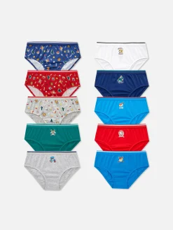 Enfant Primark Sous-Vêtement|Lot De 10 Culottes Style Universitaire