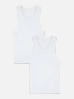 Homme Primark Sous-Vêtements|Hauts Et T-Shirts|Lot De 2 Débardeurs Sans Manches Ni Couture