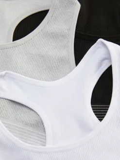 Enfant Primark Sous-Vêtement|Lot De 3 Hauts Courts Sans Coutures à Dos Nageur