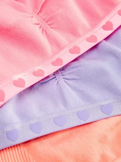 Enfant Primark Sous-Vêtement|Lot De 3 Hauts Courts Sans Coutures à Cœurs