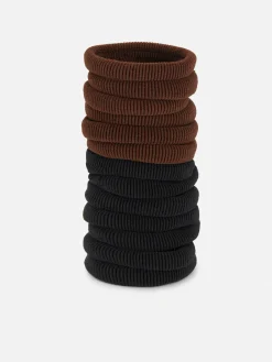 Femme Primark Accessoires Cheveux|Lot De 20 élastiques Pour Cheveux En Tissu Côtelé
