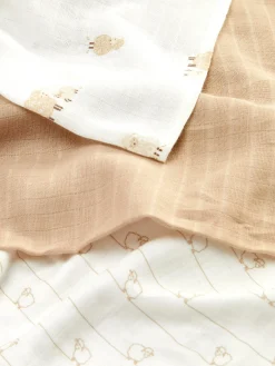 Enfant Primark Alimentation Et Sevrage|Lot De 3 Lingettes En Mousseline à Motifs Mouton