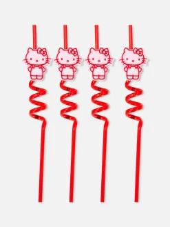 Primark Couverts Et Ustensiles|Lot De 4 Pailles En Spirale Hello Kitty
